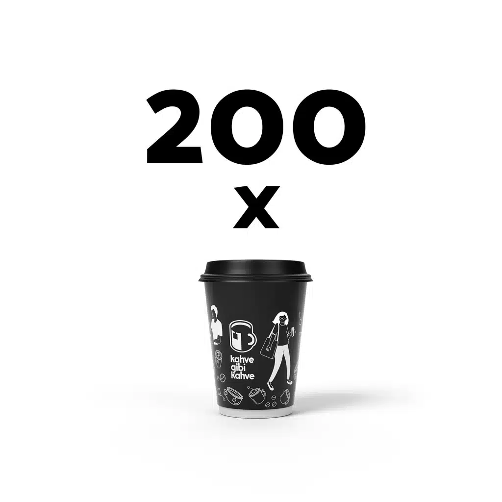 200 adet çift duvarlı karton bardak - 14oz